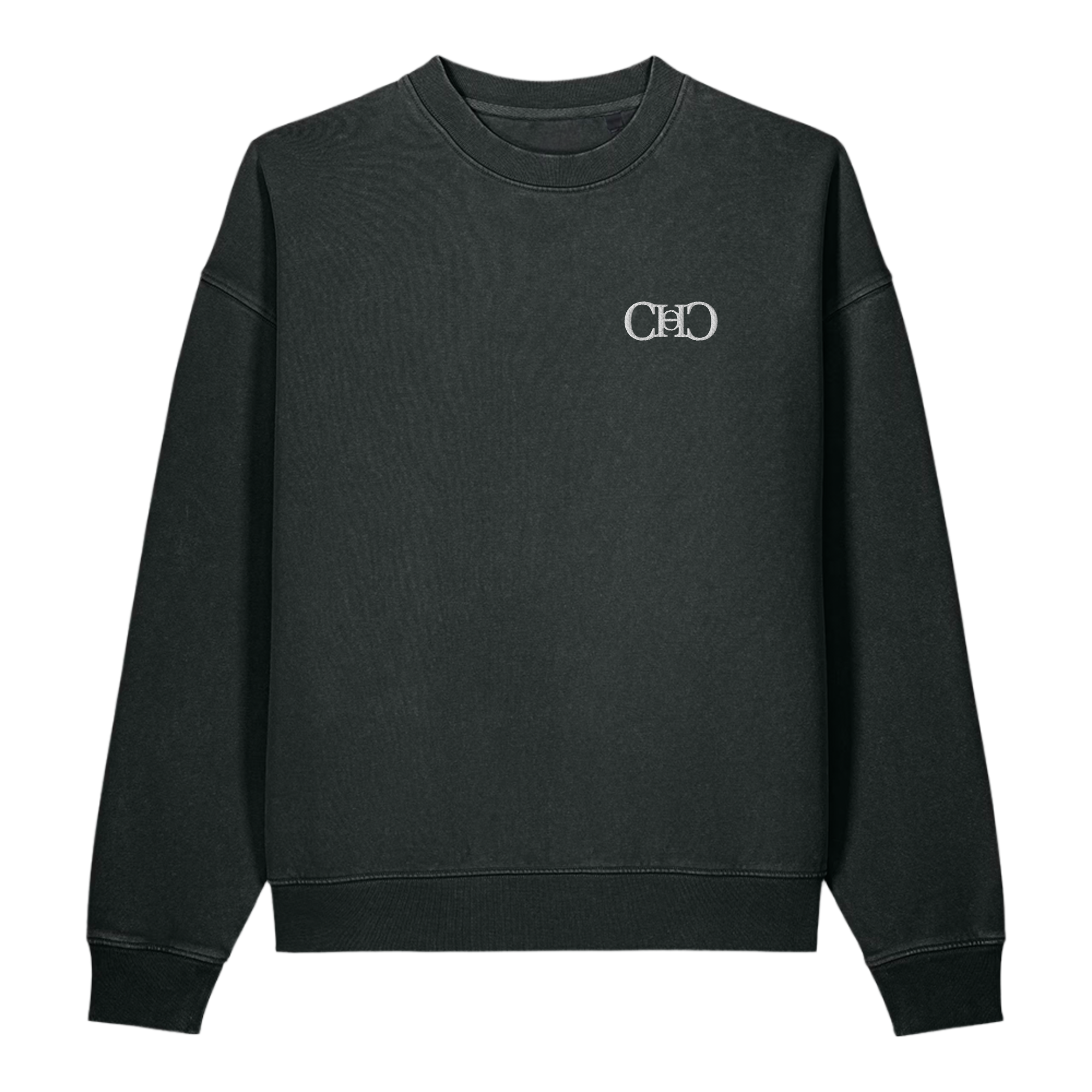 Washed Sweatshirt — Black front
